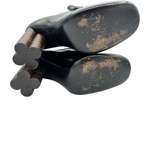Louis Vuitton Swift Loafer Monogram Block Heel Patent Leather Size 6 - Picture 13 of 15